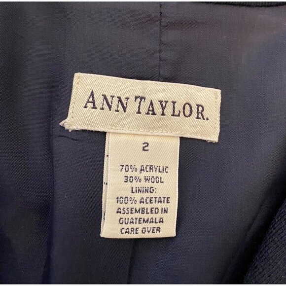 Ann Taylor Blazer w/ Belt (size 2) & Pants (size 4) Set Wool Blend - Picture 6 of 16